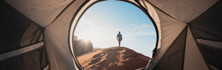 Camping alone in the wild